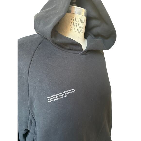 PANGAIA Organic Cotton Women's 365 Midweight Hoodie in Black Size Large - Picture 2 of 6